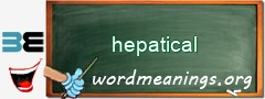 WordMeaning blackboard for hepatical